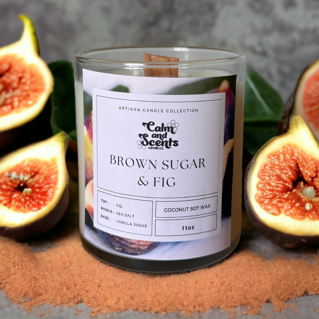 Brown Sugar & Fig, Rustic Tin, Soy Candle, Wood Wick