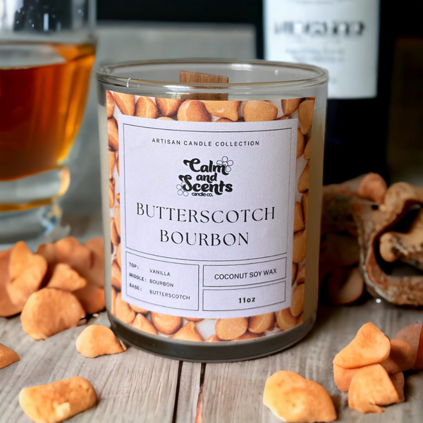 Butterscotch Bourbon 11oz Wood Wick Candle