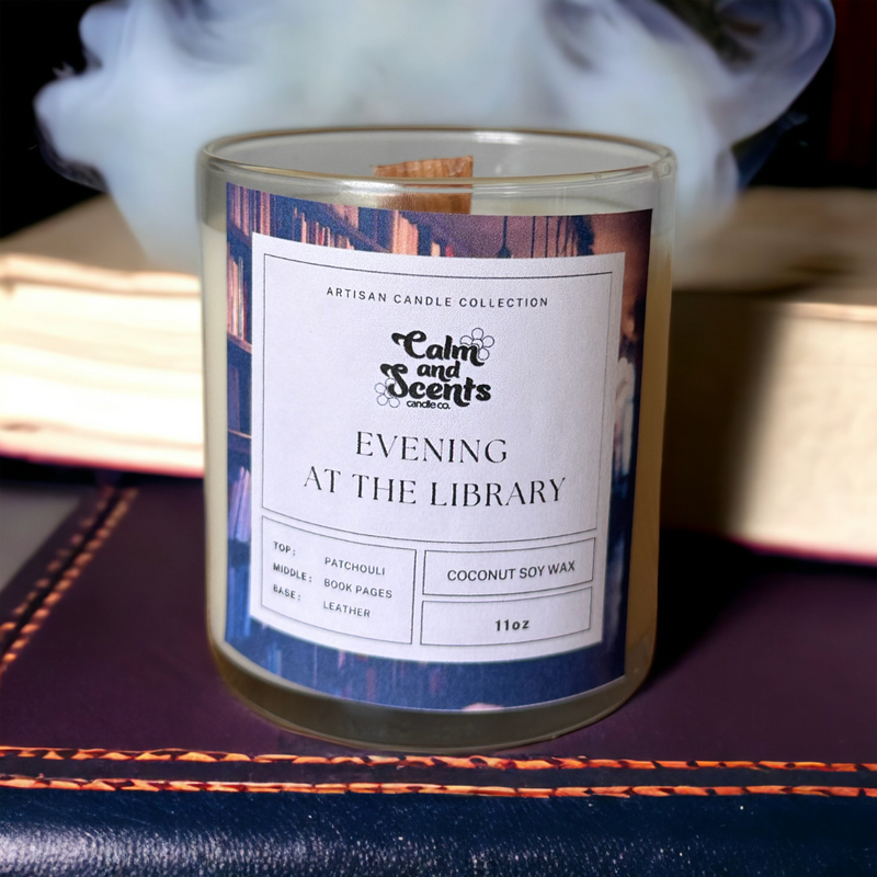 Evening at the Library 11oz Wood Wick Candle