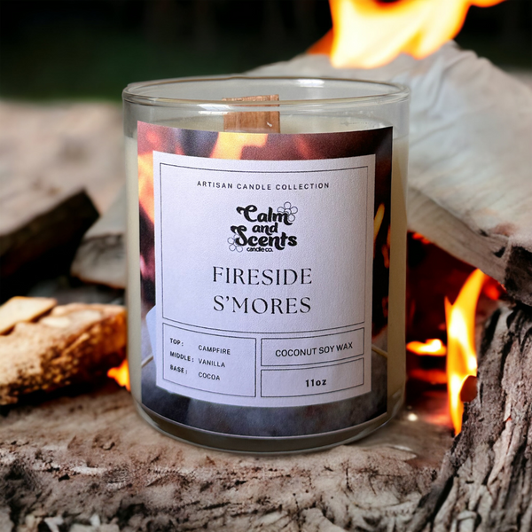 Fireside S'mores 11oz Wood Wick Candle